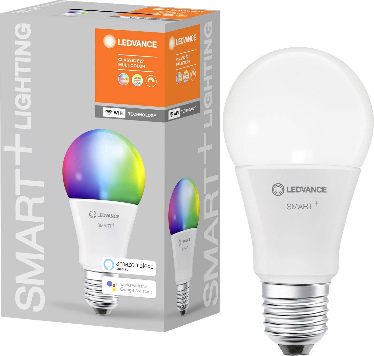 LEDVANCE SMART+ CEE: F (A - G) SMART+ WiFi Classic Multicolour 75 9.5 W/2700K E27 E27 RVBB-1