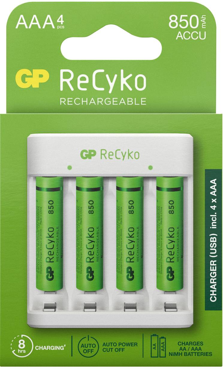 GP GPRCKCHE411557 Chargeur de piles rondes NiMH LR03 (AAA), LR6 (AA)-1