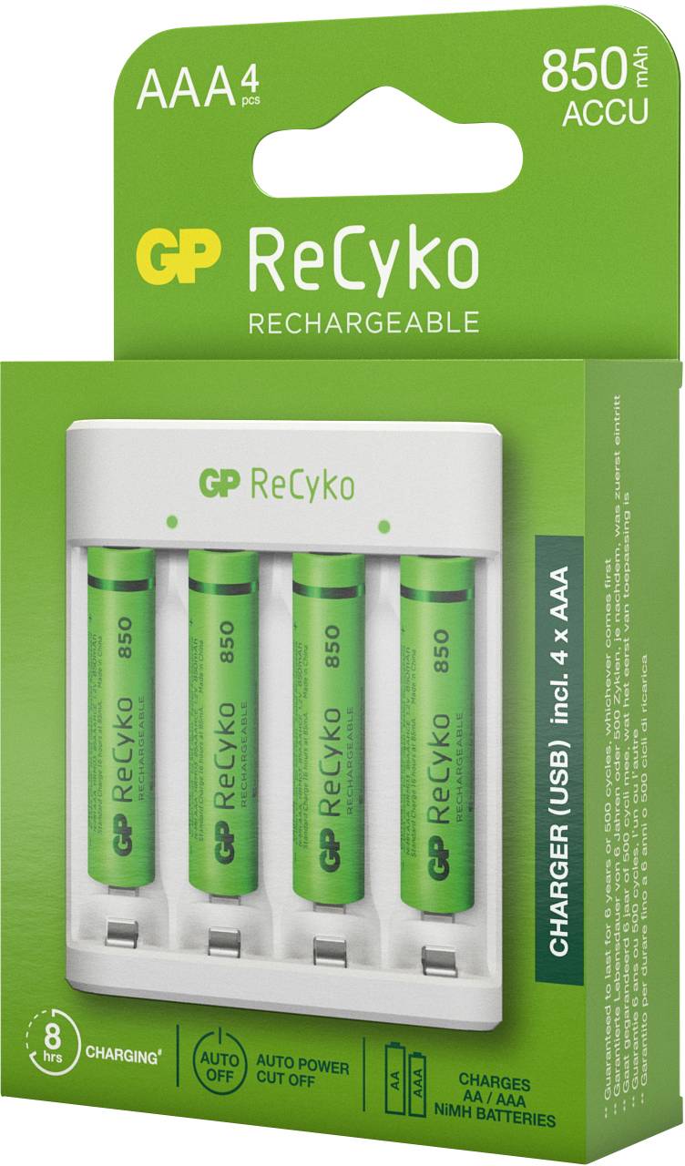 GP GPRCKCHE411557 Chargeur de piles rondes NiMH LR03 (AAA), LR6 (AA)-4