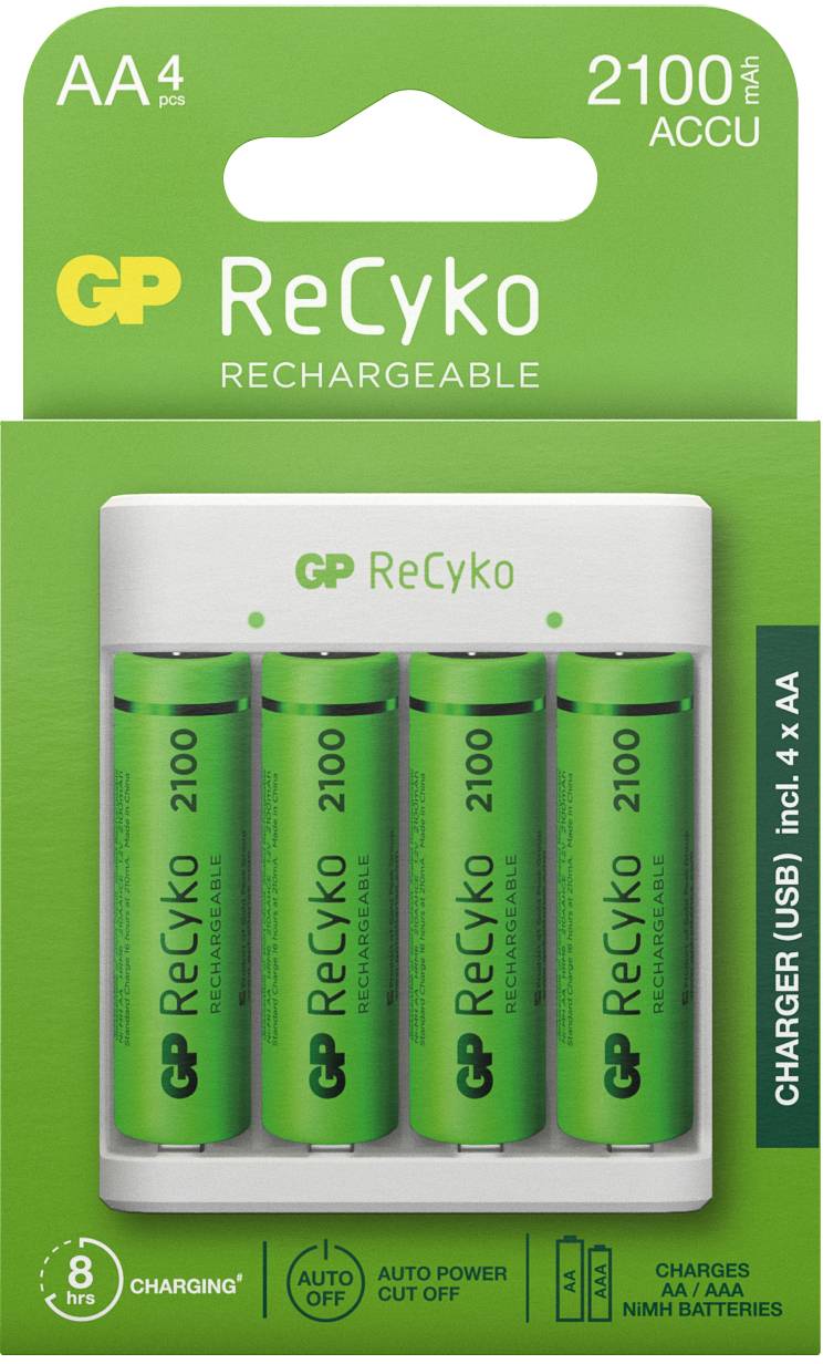 GP GPRCKCHE411571 Chargeur de piles rondes NiMH LR03 (AAA), LR6 (AA)-4