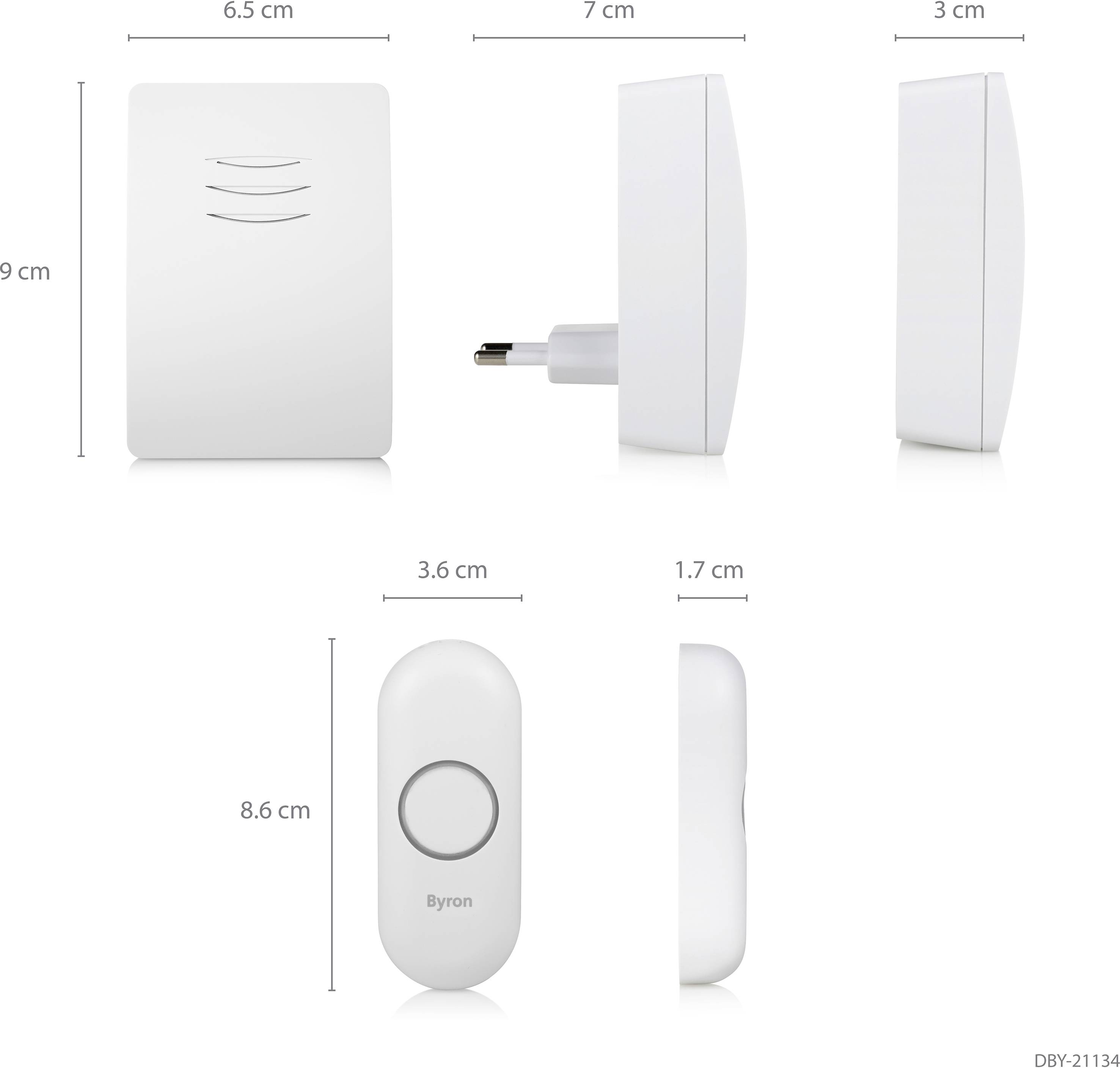 Set complet pour Sonnette sans fil Byron DBY-21134 100 m blanc-13