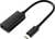 Un câble adaptateur noir avec une connexion USB-C d'un côté et une connexion HDMI de l'autre.