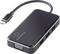 Adaptateur USB-C noir de marque "renkforce" avec port VGA et trois ports USB.