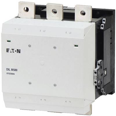 Un disjoncteur Eaton DIL M580 blanc avec trois bornes de connexion.