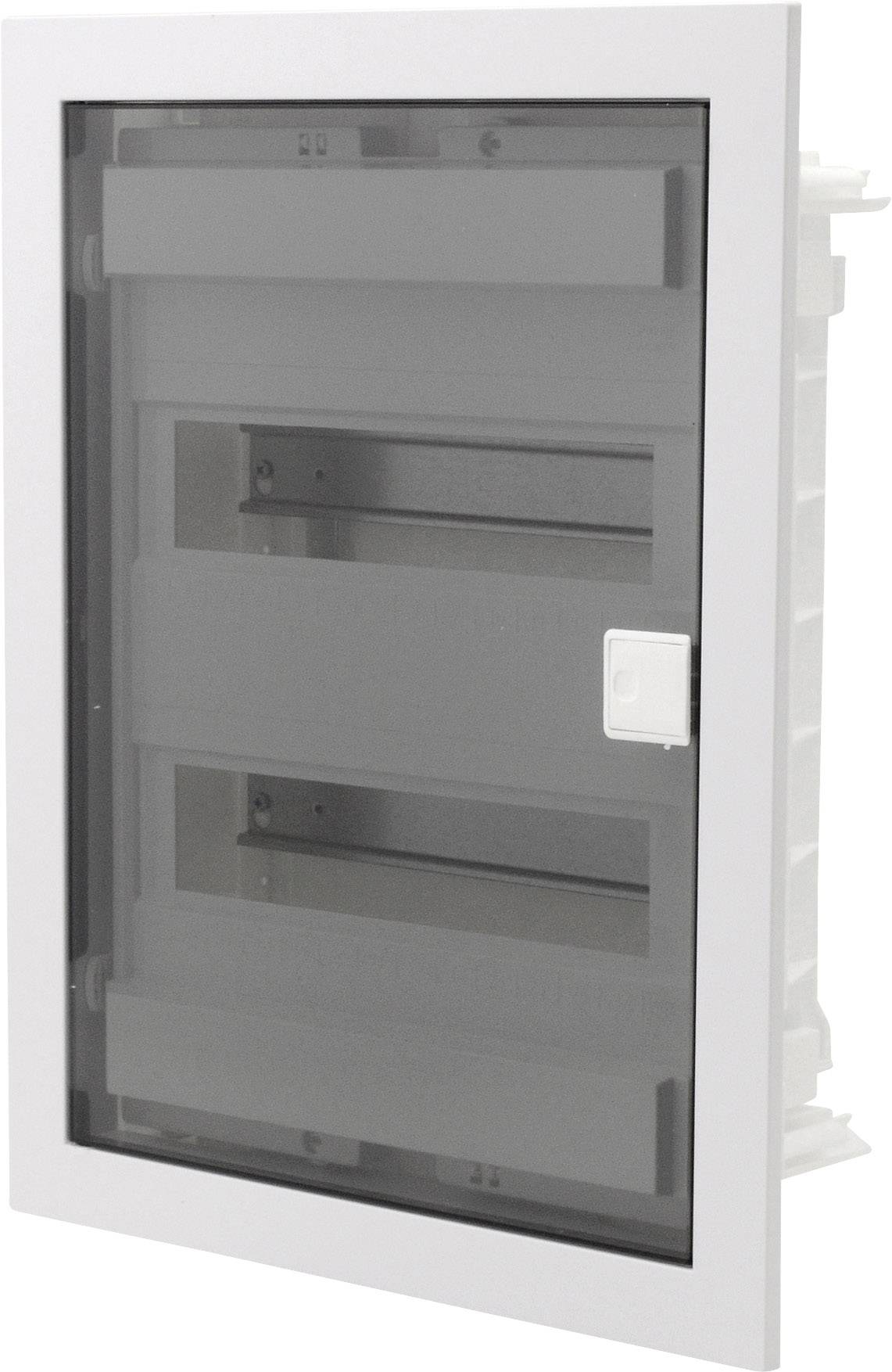 Boîtier de sécurité gris avec couvercle transparent permettant de visualiser les circuits internes.