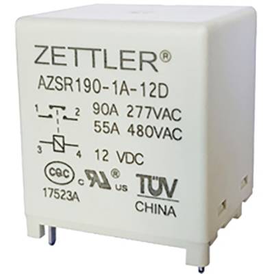 Zettler Electronics Zettler electronics Relais pour circuits imprimés 12 V/DC 90 A 1 NO (T) 1 pc(s)-0