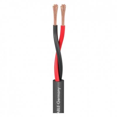 Sommer Cable 415-0051FC Câble haut-parleur  2 x 1.50 mm² noir Marchandise vendue au mètre