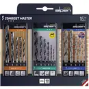 Alpen 0000811003100 Combiset Master 16 pièces Foret universel métal, Pierre, Béton, bois, Brique 2 mm, 3 mm, 4 mm, 5 mm,
