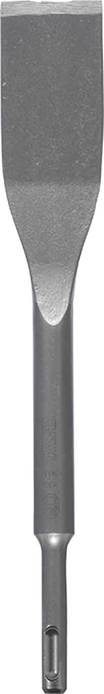 Un burin plat gris avec tige SDS, principalement conçu pour le burinage puissant dans les surfaces en pierre ou en béton.
