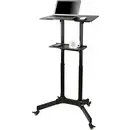 TECHly ICA-TB-TPM-1BK Chariot TV 1 Écran(s) noir réglable en hauteur, tablette pour PC, inclinable