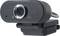 Une webcam noire avec un objectif au centre, montée sur un support intégré, adapté pour une fixation sur un moniteur.
