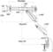 'Support de moniteur de poste de travail : Hauteur maximale 660 mm, portée 540 mm, angle d'inclinaison ±90°, plage de rotation ±180°, rotation 360°.'