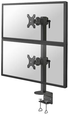 Neomounts FPMA-D960DVBLACKPLUS  Support de table pour écran 2 Écran(s) 43,2 cm (17") - 124,5 cm (49") noir mobile, rotatif, inclinable, réglable en hauteur
