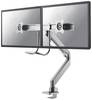 Neomounts NM-D775DXSILVER Support de table pour écran 2 Écran(s) 25,4 cm (10") - 81,3 cm (32") gris mobile, rotatif, inclinable, réglable en hauteur