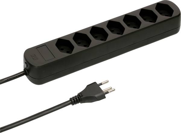 Bloc multiprise Max Hauri 160273 1 pièce noir fiche CH 1 pc(s)