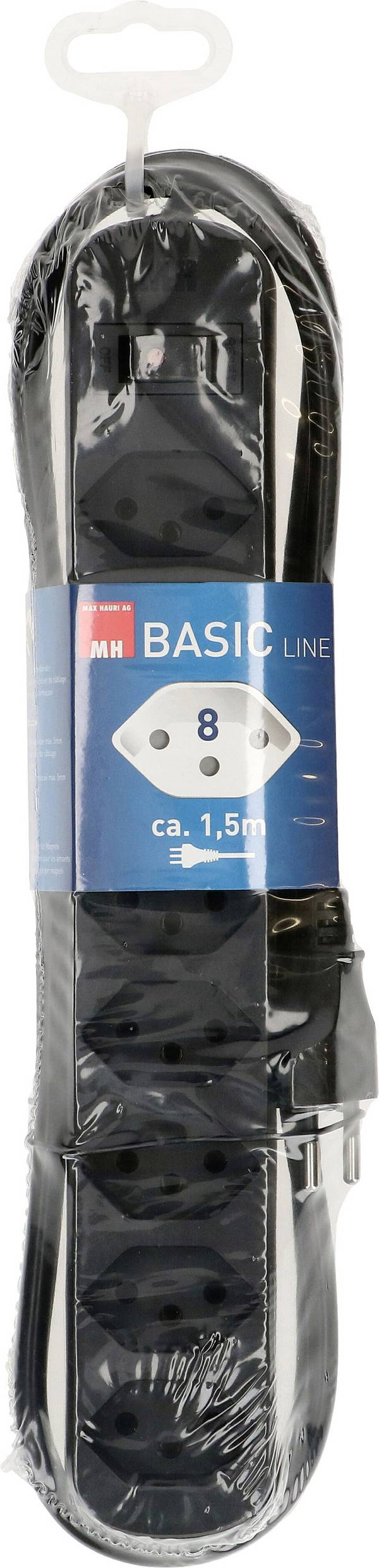 Bloc multiprise avec interrupteur Max Hauri 160275 1 pièce noir fiche CH 1 pc(s)