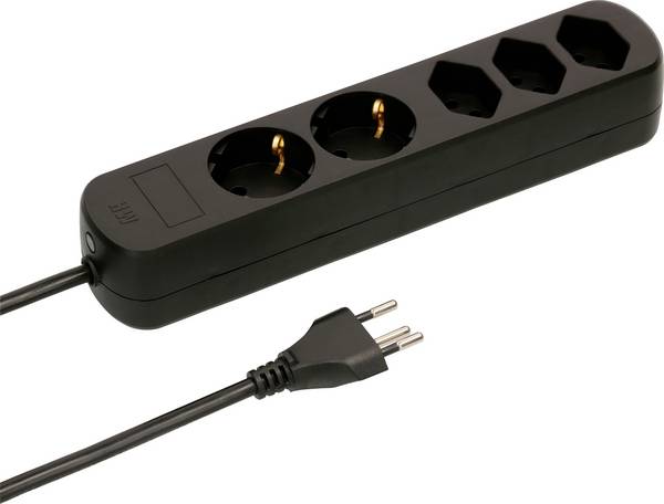 Bloc multiprise Max Hauri 160281 1 pièce noir fiche CH 1 pc(s)