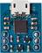 Circuit électronique avec port USB et plusieurs composants.