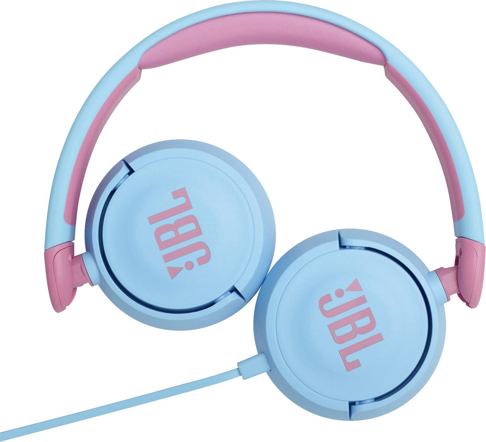 JBL JR 310 Casque supra-auriculaire filaire bleu clair, rose pliable, limitation de volume, volume réglable pour enfants-1
