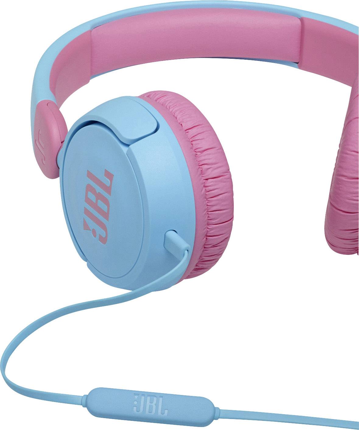 JBL JR 310 Casque supra-auriculaire filaire bleu clair, rose pliable, limitation de volume, volume réglable pour enfants-4