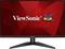 Un écran d'ordinateur avec un cadre noir affiche le logo 'ViewSonic' et trois oiseaux colorés sur un fond rouge.