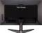 Vue arrière d'un moniteur ViewSonic avec son socle. Montre les possibilités de connexion et le logo sur le boîtier.