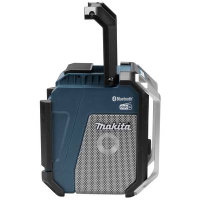 Radio portable Makita en bleu avec fonction Bluetooth et DAB+. Robuste et adapté aux chantiers.