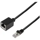 LogiLink CQX053S RJ45 Câble réseau, câble patch CAT 6a S/FTP 2.00 m noir ignifuge, sans halogène, blindage par tresse 1