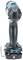 Un tournevis sans fil noir et bleu, debout avec un crochet de ceinture argenté. L'indicateur de statut de batterie affiche trois barres.