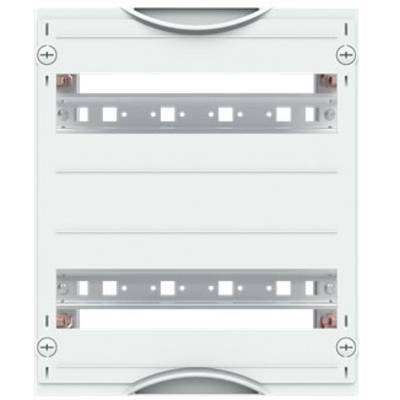 Boîte de distribution électrique à deux rangées pour l'installation de fusibles ou de disjoncteurs, vide et sans installations.