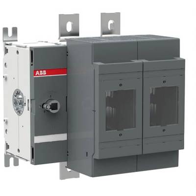 'Interrupteurs industriels d'ABB, montés sur des supports métalliques, montrant les détails des interrupteurs et du boîtier. Utilisés dans les installations électriques.'
