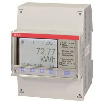 Un compteur électronique affiche '72,77 kWh' sur son écran. L'appareil mesure la consommation électrique.