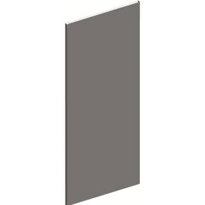 Une plaque rectangulaire, plate et grise.