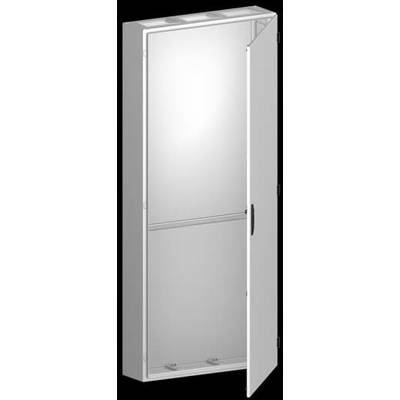 Armoire métallique avec porte partiellement ouverte ; montre l'intérieur sans étagères.