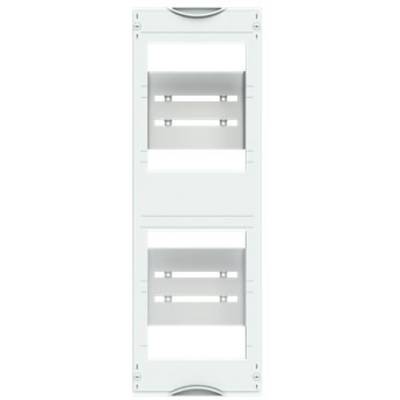 Boîte de sécurité blanche et rectangulaire à deux compartiments superposés, adaptée pour contenir des composants électriques de sécurité.