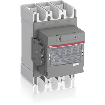 Contacteur tripolaire ABB, modèle AF370-30, avec étiquette technique sur la face avant. Utilisé dans les armoires électriques.