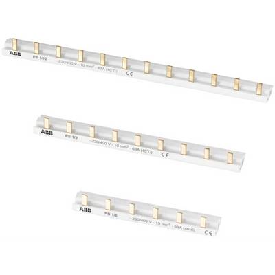 Trois rails blancs avec des contacts dorés. Ils sont étiquetés PS 1/12, PS 1/9 et PS 1/6, tous de la marque ABB.