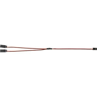 Adaptateur de câble en Y avec une connexion d'un côté et deux connexions de l'autre, adapté aux composants informatiques.