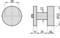Dessin technique d'une pièce cylindrique avec coupe latérale et vue de dessus. Dimensions : diamètre 52, hauteur 29, autres dimensions marquées.