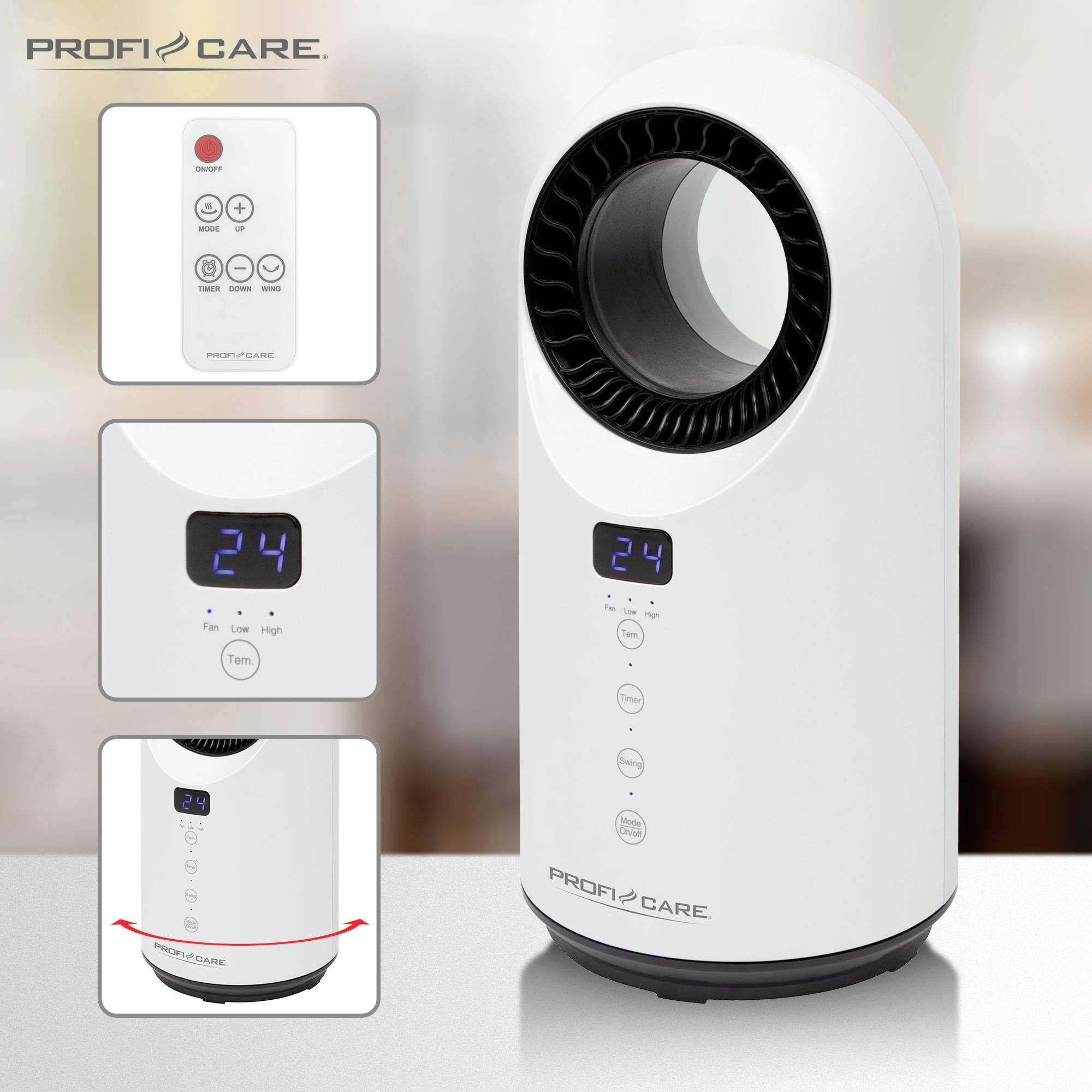 Profi-Care 330860 Radiateur soufflant céramique PC-HL 3086 blanc-10