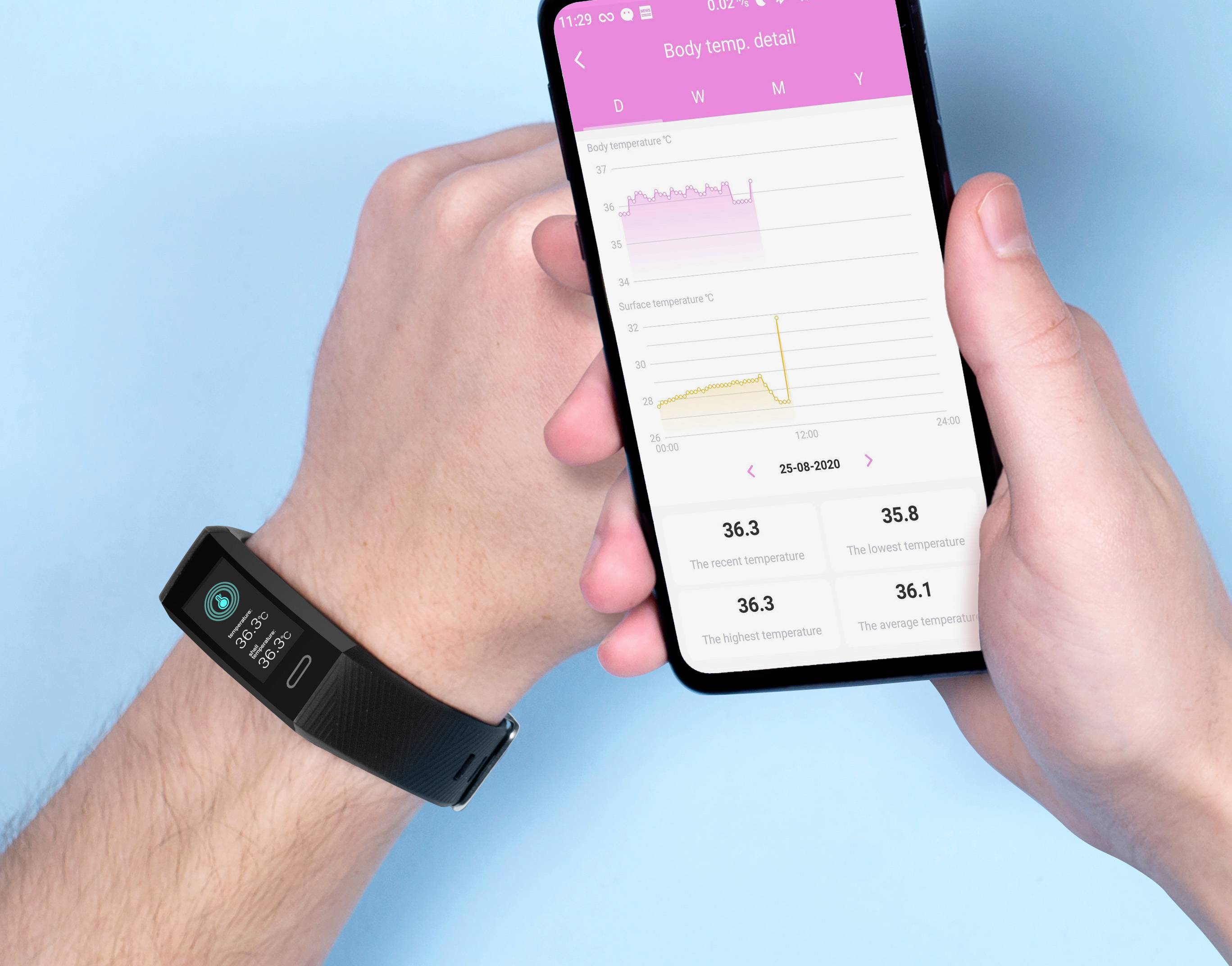Technaxx TX-HR7 Bracelet connecté avec cardio-fréquencemètre TU noir-6
