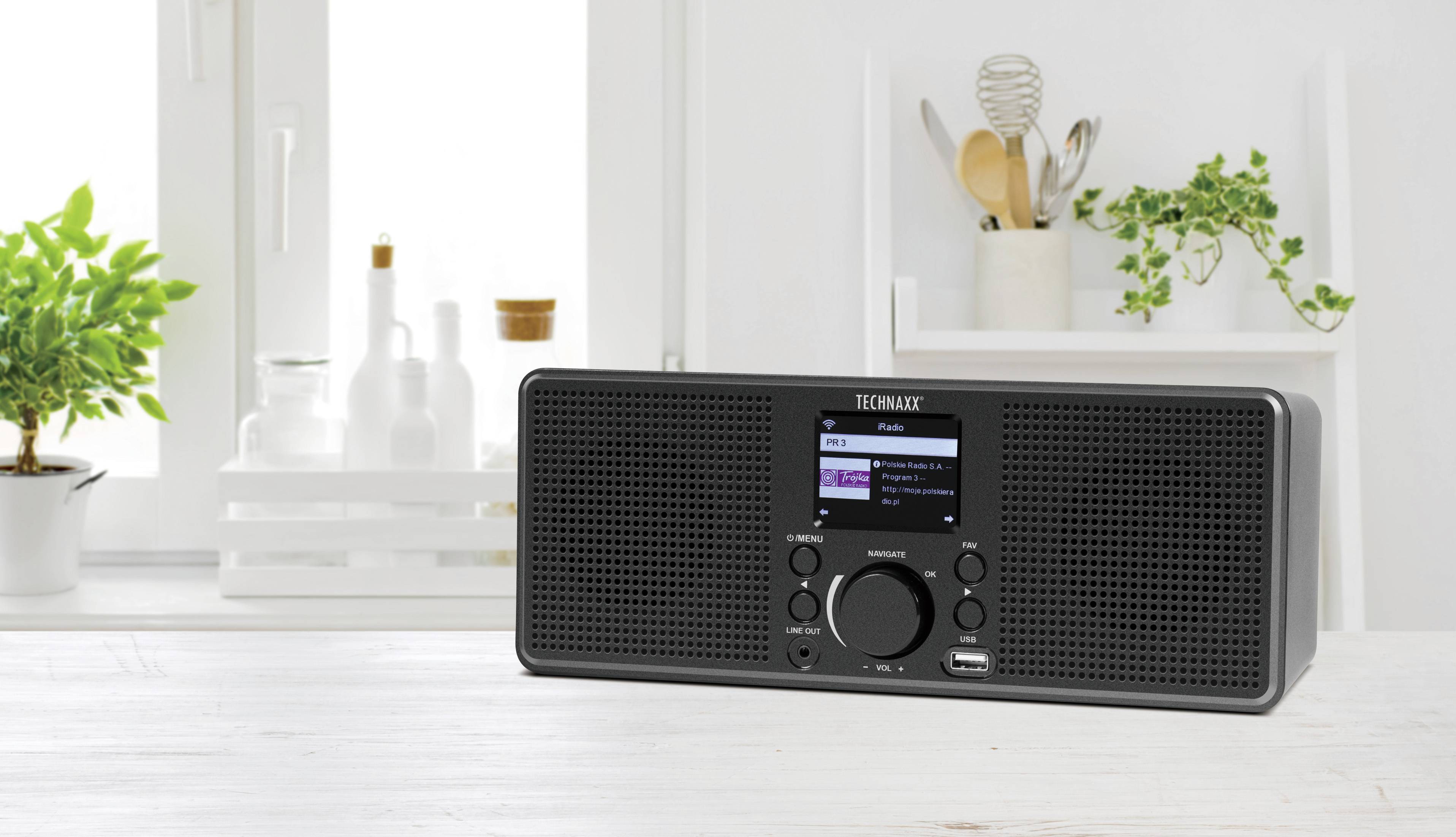 Technaxx TX-153 Radio de table Internet Internet USB, WiFi, radio internet noir-3