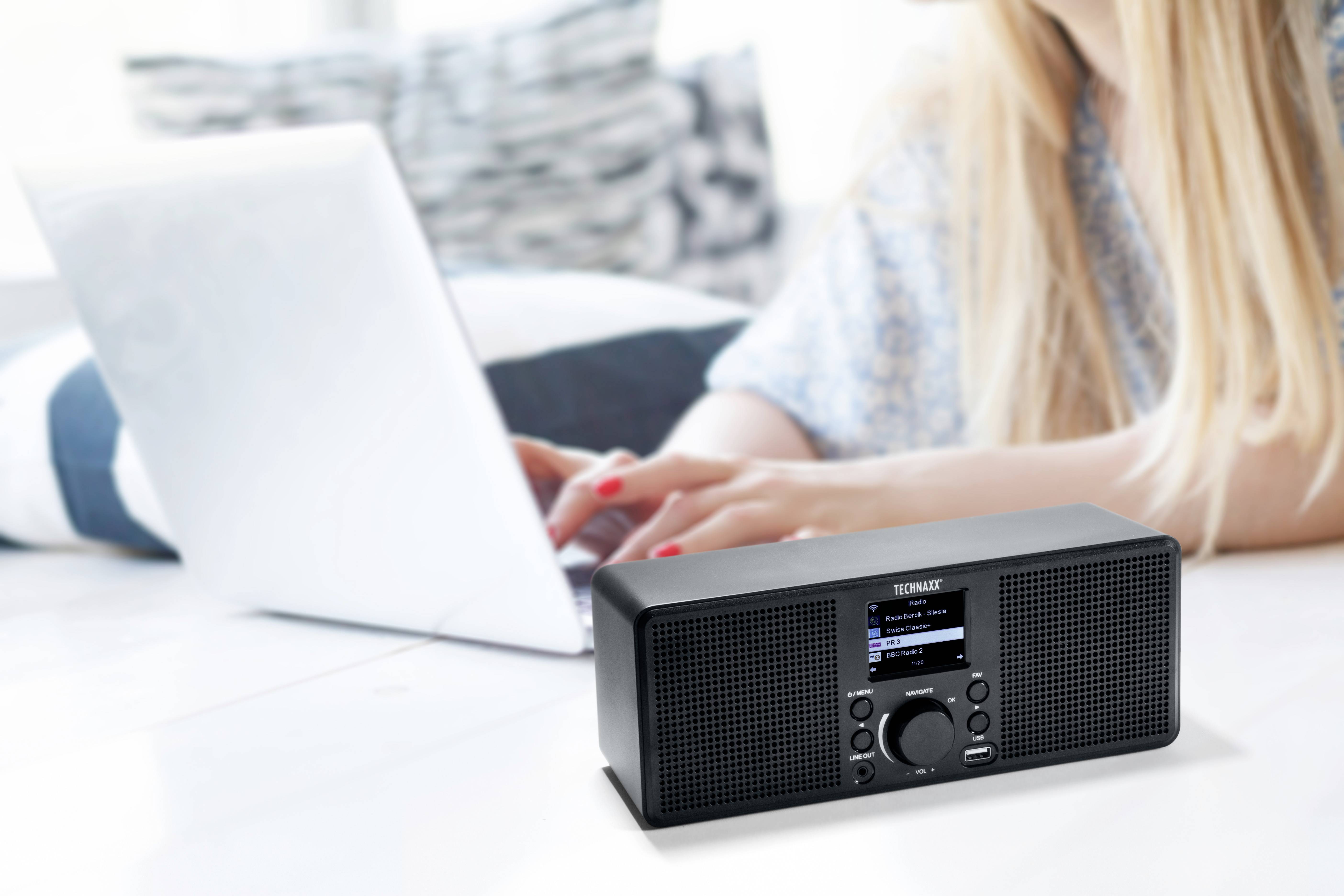 Technaxx TX-153 Radio de table Internet Internet USB, WiFi, radio internet noir-5