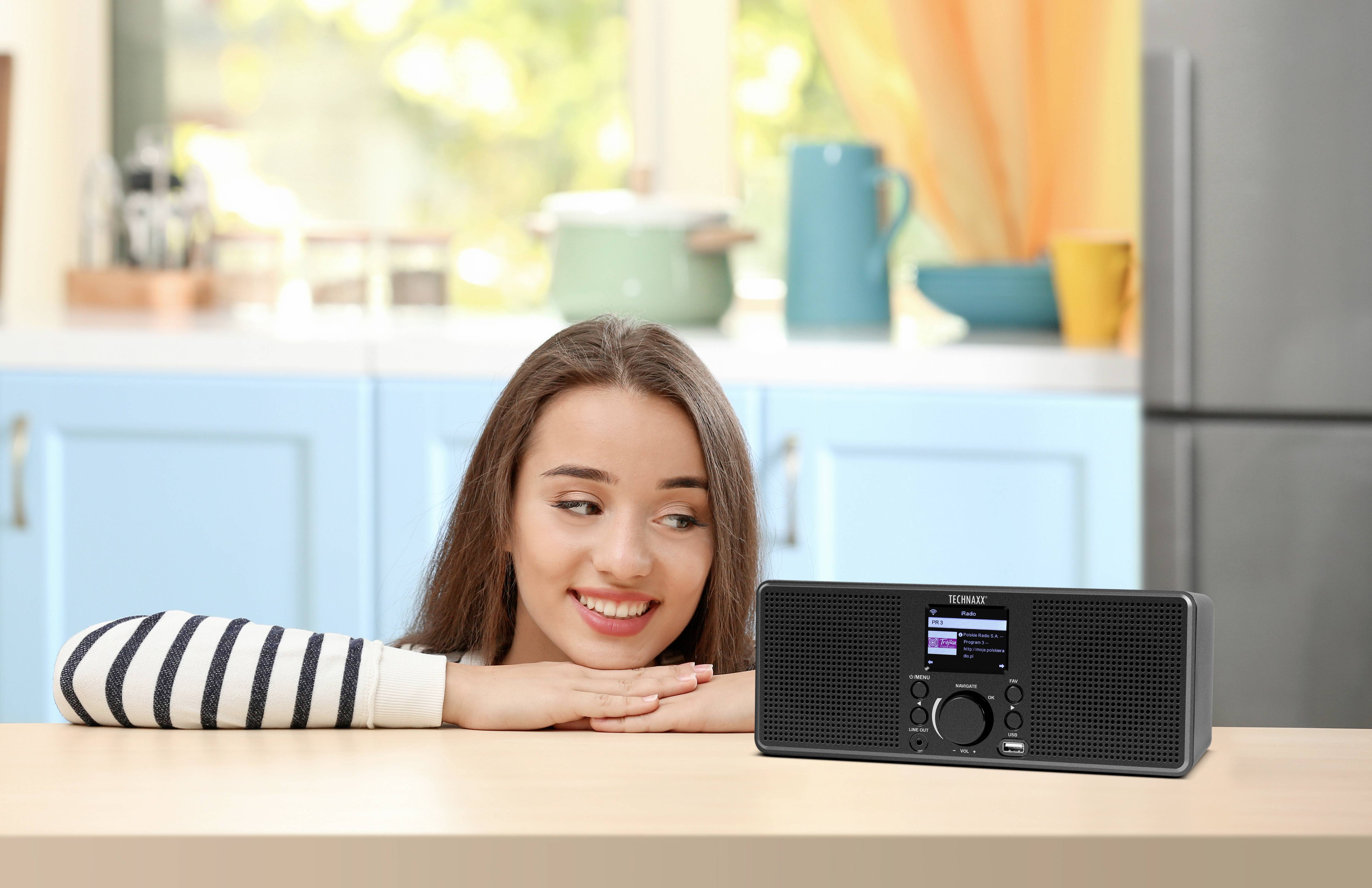 Technaxx TX-153 Radio de table Internet Internet USB, WiFi, radio internet noir-6