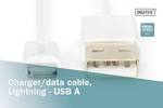 Câble de raccordement DIGITUS Lightning vers USB-A 1 m - iP5/6/7, High Speed - certifié MFI - blanc