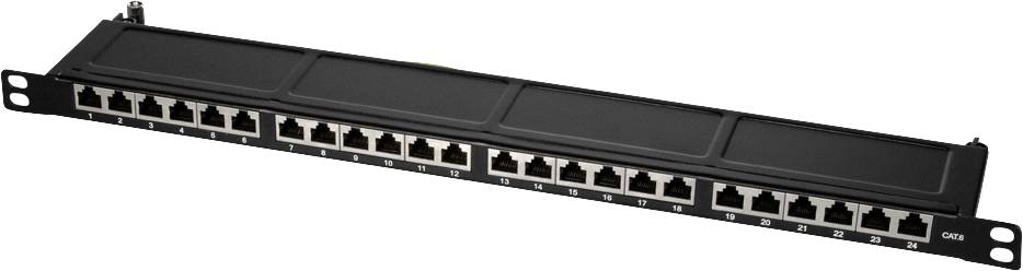 LogiLink NP0047 24 ports Panneau de brassage 483 mm (19") CAT 6 0.5 UH équipé