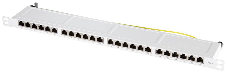 LogiLink NP0062 24 ports Panneau de brassage 483 mm (19") CAT 6a 0.5 UH gris