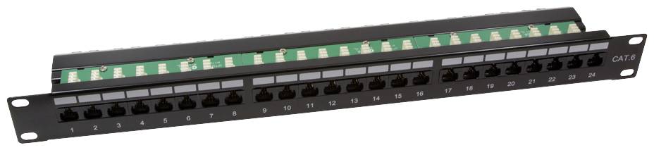 LogiLink NP0033 24 ports Panneau de brassage 483 mm (19") CAT 6 1 UH équipé