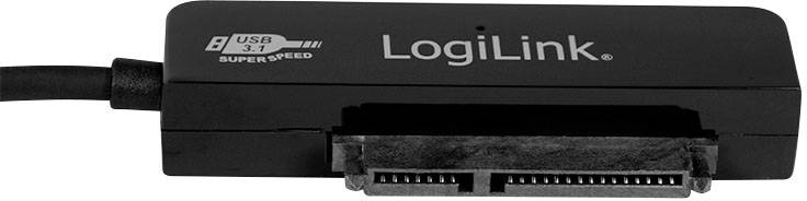 Adaptateur externe pour disques durs SATA avec connexion 'USB 3.1 SuperSpeed', marque LogiLink.