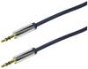 Câble de raccordement LogiLink CA10050 Jack audio 0.50 m noir (mat) contacts dorés